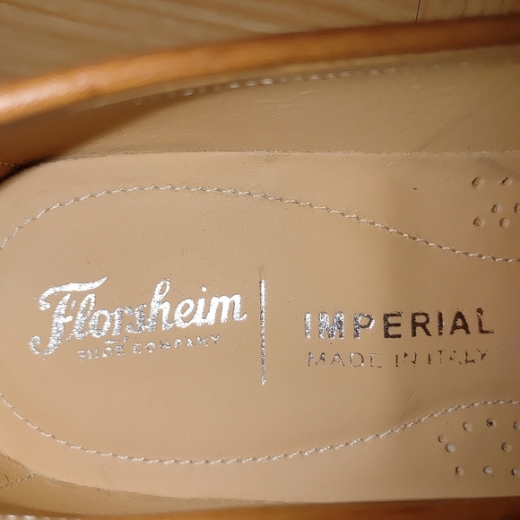 Florsheim Moc Toe Men\'s Loafers Cognac Brown Size 44 = 10/10.5
